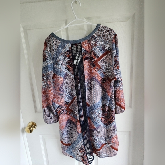 San Francisco Boho Patchwork and Lace Oversize Tunic Size Medium - Picture 6 of 8